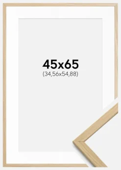 Ramme Edsbyn Eg 45x65 cm - Passepartout Hvid 14x22 inches