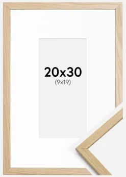 Ramme Edsbyn Eg 20x30 cm - Passepartout Hvid 10x20 cm