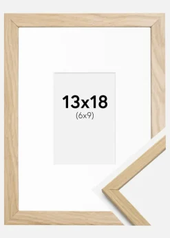 Ramme Edsbyn Eg 13x18 cm - Passepartout Hvid 7x10 cm