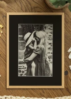 Ramme Edsbyn Eg 40x60 cm - Passepartout Sort 25x50 cm