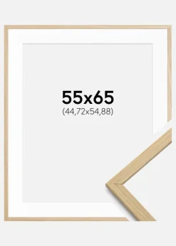Ramme Edsbyn Eg 55x65 cm - Passepartout Hvid 18x22 inches