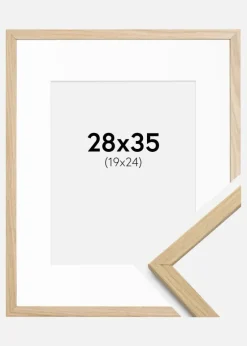 Ramme Edsbyn Eg 28x35 cm - Passepartout Hvid 20x25 cm