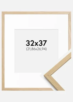 Ramme Edsbyn Eg 32x37 cm - Passepartout Hvid 9x11 inches