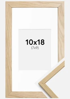 Ramme Edsbyn Eg 10x18 cm - Passepartout Hvid 8x10 cm