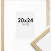 Ramme Edsbyn Eg 20x24 cm - Passepartout Hvid 10x14 cm