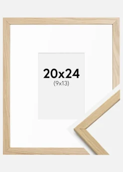 Ramme Edsbyn Eg 20x24 cm - Passepartout Hvid 10x14 cm