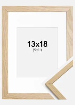 Ramme Edsbyn Eg 13x18 cm - Passepartout Hvid 10x12 cm