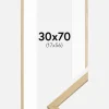 Ramme Edsbyn Eg 30x70 cm - Passepartout Hvid 18x57 cm