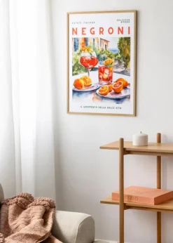 Ramme Edsbyn Eg 30x70 cm - Passepartout Hvid 18x57 cm