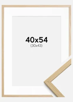 Ramme Edsbyn Eg 40x54 cm - Passepartout Hvid 31x44 cm