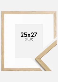 Ramme Edsbyn Eg 25x27 cm - Passepartout Hvid 15x18 cm