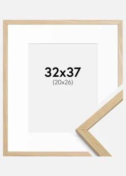 Ramme Edsbyn Eg 32x37 cm - Passepartout Hvid 21x27 cm