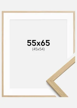 Ramme Edsbyn Eg 55x65 cm - Passepartout Hvid 46x55 cm