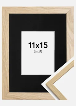 Ramme Edsbyn Eg 11x15 cm - Passepartout Sort 7x9 cm