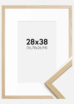 Ramme Edsbyn Eg 28x38 cm - Passepartout Hvid 7x11 inches