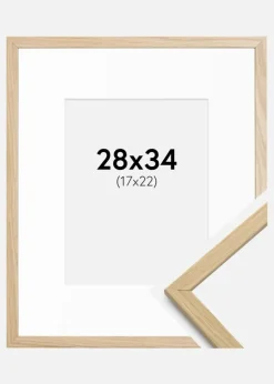 Ramme Edsbyn Eg 28x34 cm - Passepartout Hvid 18x23 cm