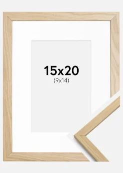 Ramme Edsbyn Eg 15x20 cm - Passepartout Hvid 10x15 cm