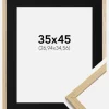 Ramme Edsbyn Eg 35x45 cm - Passepartout Sort 11x14 inches