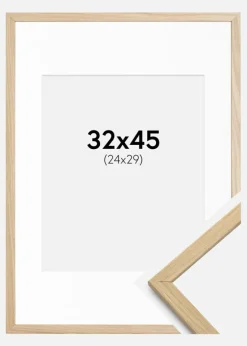 Ramme Edsbyn Eg 32x45 cm - Passepartout Hvid 25x30 cm