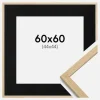 Ramme Edsbyn Eg 60x60 cm - Passepartout Sort 45x45 cm