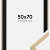 Ramme Edsbyn Eg 50x70 cm - Passepartout Sort 42x59,4 cm (A2)