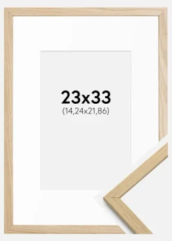 Ramme Edsbyn Eg 23x33 cm - Passepartout Hvid 6x9 inches