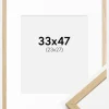 Ramme Edsbyn Eg 33x47 cm - Passepartout Hvid 24x28 cm