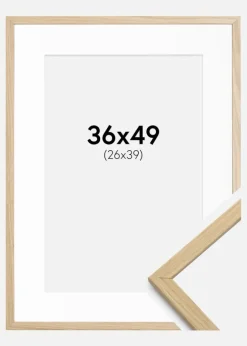 Ramme Edsbyn Eg 36x49 cm - Passepartout Hvid 27x40 cm