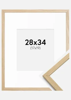 Ramme Edsbyn Eg 28x34 cm - Passepartout Hvid 18x20 cm