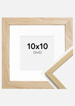 Ramme Edsbyn Eg 10x10 cm - Passepartout Hvid 7x7 cm