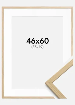 Ramme Edsbyn Eg 46x60 cm - Passepartout Hvid 36x50 cm