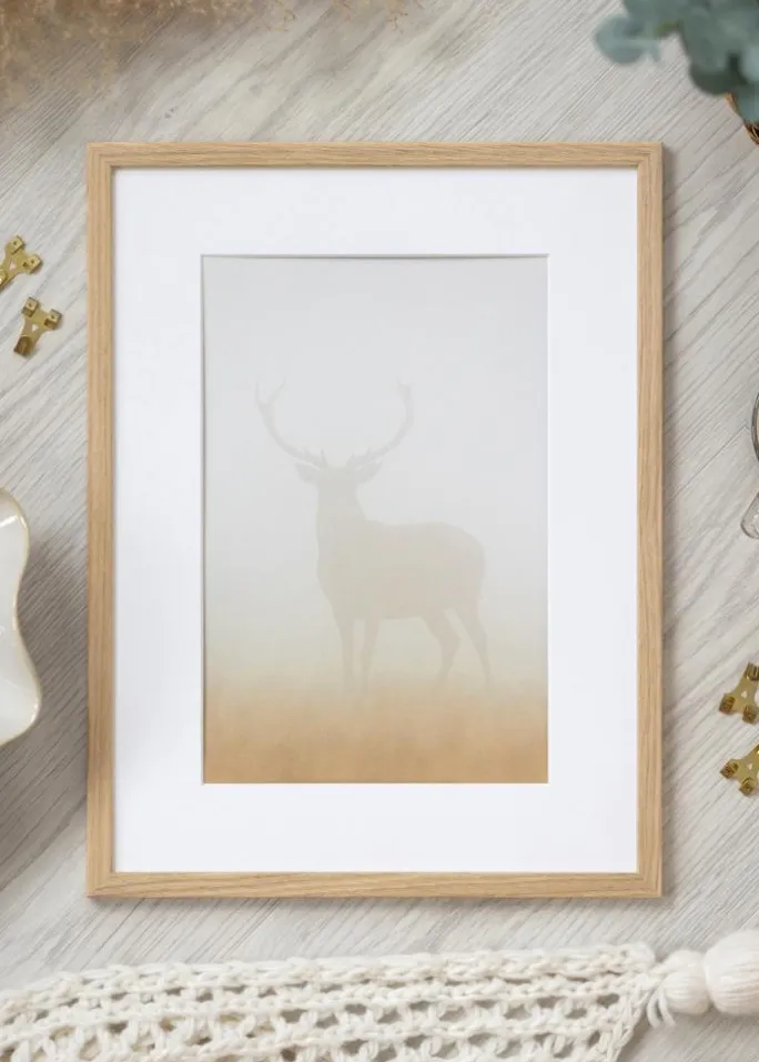 Ramme Edsbyn Eg 46x60 cm - Passepartout Hvid 36x50 cm