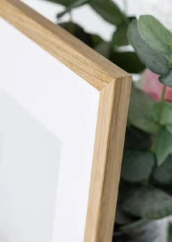 Ramme Edsbyn Eg 40x50 cm - Passepartout Hvid 27,5x37 cm