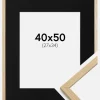 Ramme Edsbyn Eg 40x50 cm - Passepartout Sort 28x35 cm