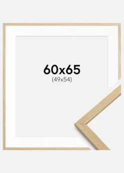 Ramme Edsbyn Eg 60x65 cm - Passepartout Hvid 50x55 cm