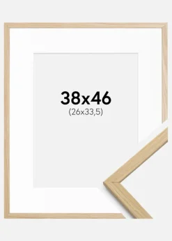 Ramme Edsbyn Eg 38x46 cm - Passepartout Hvid 27x34,5 cm