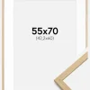 Ramme Edsbyn Eg 55x70 cm - Passepartout Hvid 43,2x61 cm (A2+)