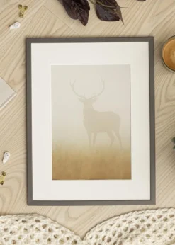 Ramme Edsbyn Grafit 40x70 cm - Passepartout Hvid 25x60 cm