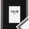 Ramme Edsbyn Grafit 13x18 cm - Passepartout Sort 7x10 cm