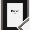 Ramme Edsbyn Grafit 15x20 cm - Passepartout Sort 4x6 inches