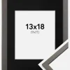 Ramme Edsbyn Grafit 13x18 cm - Passepartout Sort 10x12 cm