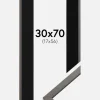 Ramme Edsbyn Grafit 30x70 cm - Passepartout Sort 18x57 cm