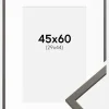 Ramme Edsbyn Grafit 45x60 cm - Passepartout Hvid 30x45 cm