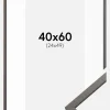 Ramme Edsbyn Grafit 40x60 cm - Passepartout Hvid 25x50 cm