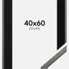 Ramme Edsbyn Grafit 40x60 cm - Passepartout Sort 30x50 cm