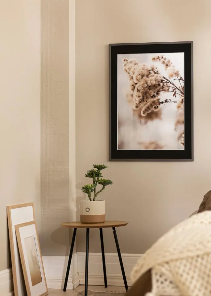 Ramme Edsbyn Grafit 40x60 cm - Passepartout Sort 30x50 cm