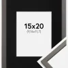 Ramme Edsbyn Grafit 15x20 cm - Passepartout Sort 4x5 inches