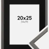 Ramme Edsbyn Grafit 20x25 cm - Passepartout Sort 15x20 cm
