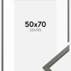 Ramme Edsbyn Grafit 50x70 cm - Passepartout Hvid 33x56 cm