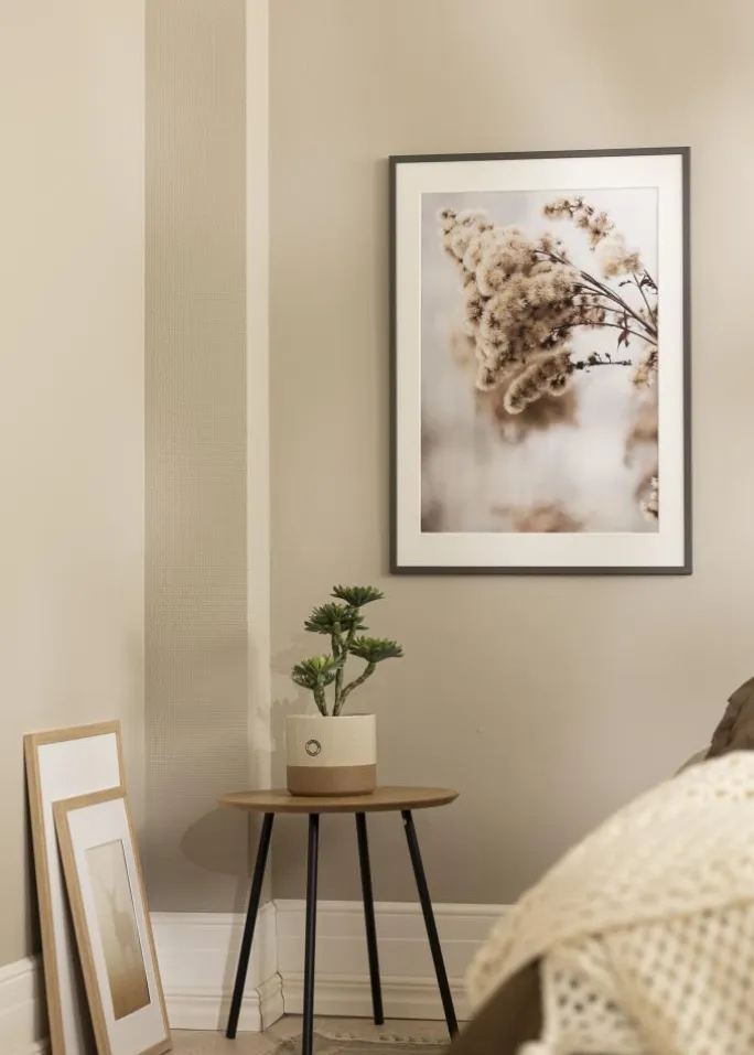 Ramme Edsbyn Grafit 50x70 cm - Passepartout Hvid 33x56 cm